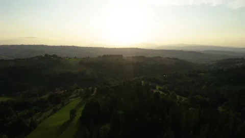 Flight in the sky over the mountains of Poland Stock Footage 249731740