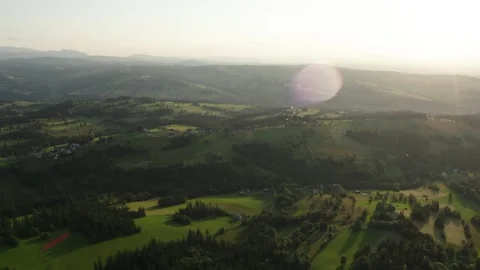 Flight in the sky over the mountains of Poland Stock Footage 249731741