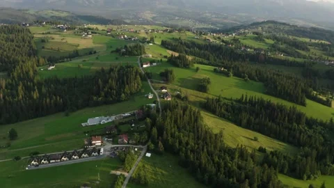 Flight in the sky over the mountains of Poland Stock Footage 249731756