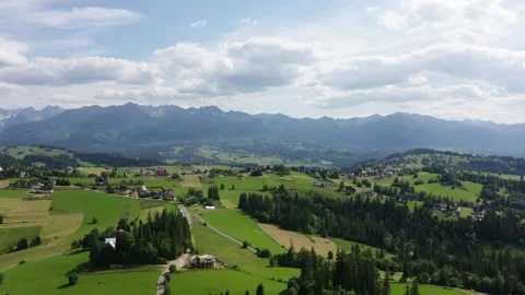 Flight in the sky over the mountains of Poland Stock Footage 249731768
