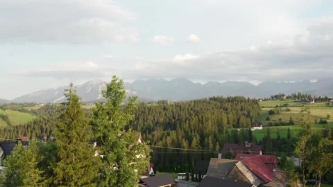 Flight in the sky over the mountains of Poland Stock Footage 249732652