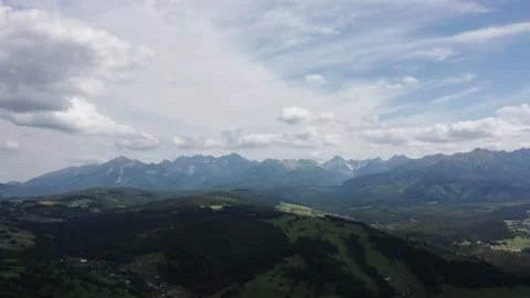 Flight in the sky over the mountains of Poland Stock Footage 249732660