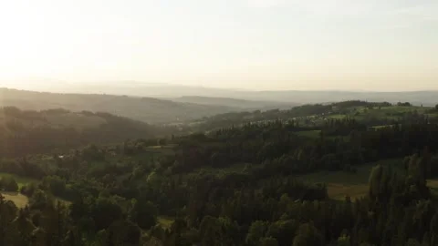 Flight in the sky over the mountains of Poland Stock Footage 249732886