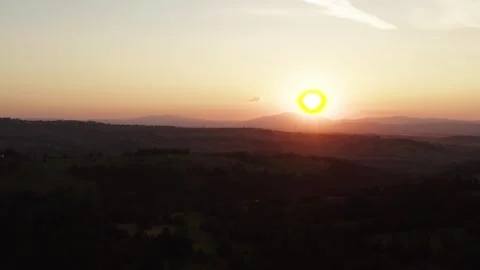 Flight in the sky over the mountains of Poland Stock Footage 249734099