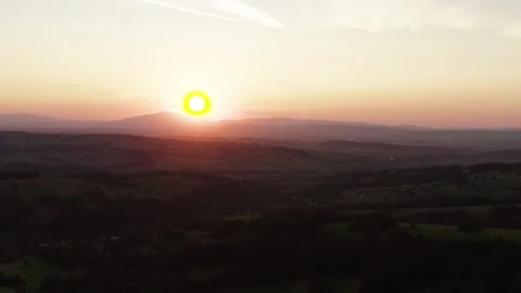 Flight in the sky over the mountains of Poland Stock Footage 249734110