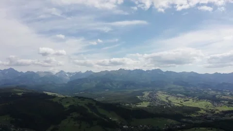 Flight in the sky over the mountains of Poland Stock Footage 249734124