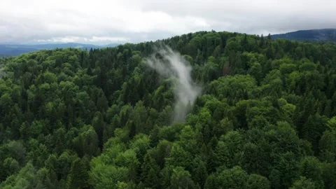 Flight in the sky over the mountains of Poland Stock Footage 249734957
