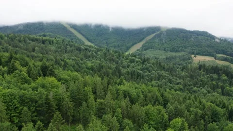 Flight in the sky over the mountains of Poland Stock Footage 249735158