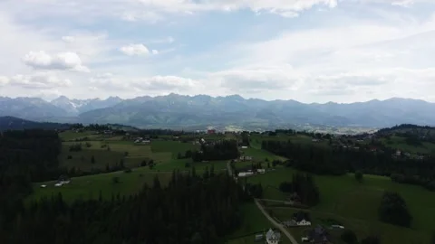 Flight in the sky over the mountains of Poland Stock Footage 249735977