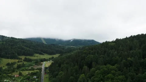 Flight in the sky over the mountains of Poland Stock Footage 249736109