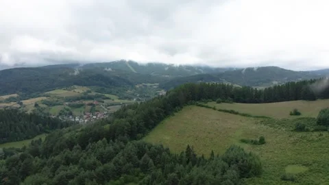 Flight in the sky over the mountains of Poland Stock Footage 249737510