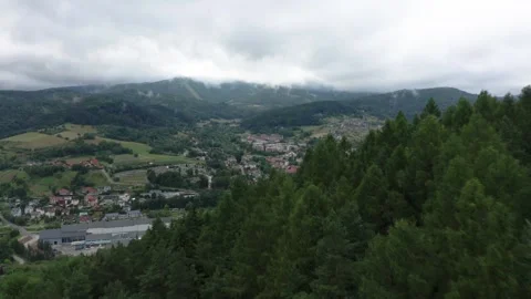 Flight in the sky over the mountains of Poland Stock Footage 249737751