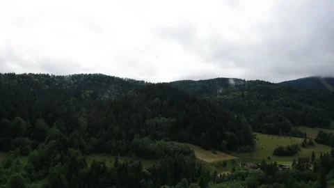 Flight in the sky over the mountains of Poland Stock Footage 249738723