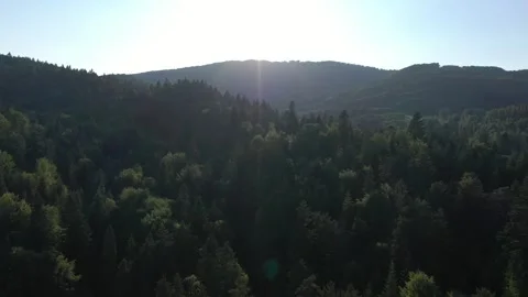 Flight in the sky over the mountains of Poland Stock Footage 249739736