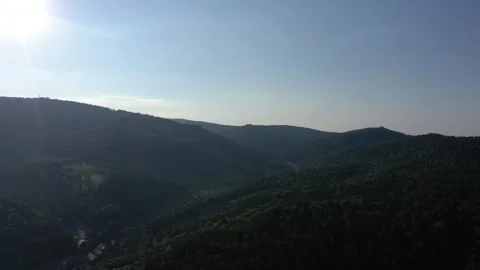 Flight in the sky over the mountains of Poland Stock Footage 249739746