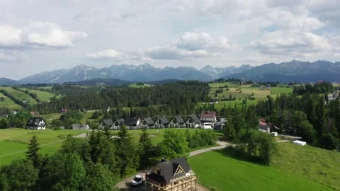 Flight in the sky over the mountains of Poland Stock Footage 249739950