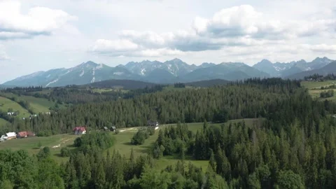 Flight in the sky over the mountains of Poland Stock Footage 249739951