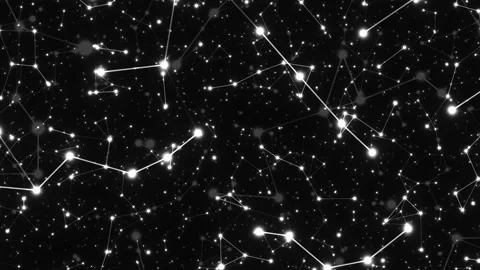 Flight in space between the stars. Looped animation Stock Footage 197742855