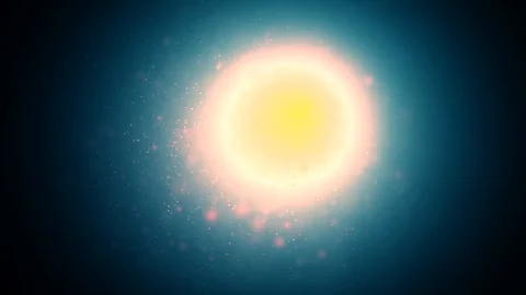 Flight in space to the star. Bright particle animation Stock Footage 108034445