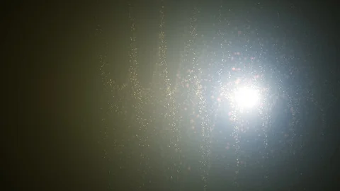 Flight in space to the star. Bright particle animation Stock Footage 108034600