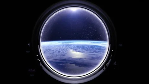 Flight Of The Space Station Above The Earth. International space station is Stock Footage 75240447