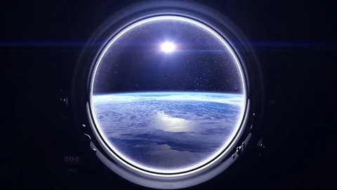 Flight Of The Space Station Above The Earth. International space station is 스톡 동영상 75240448