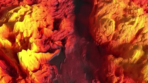 The flight of a spacecraft over the surface of an abstract planet Stock Footage 201436705