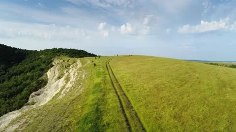 Flight in spring mountain Stock Footage 50308056