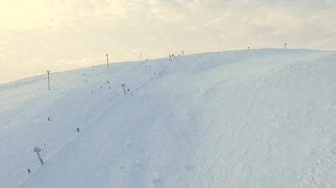 The flight to the summit at the ski resort. Stock Footage 59840413
