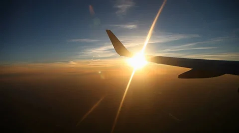 Flight , Sun, Clouds Stock Footage 29658825