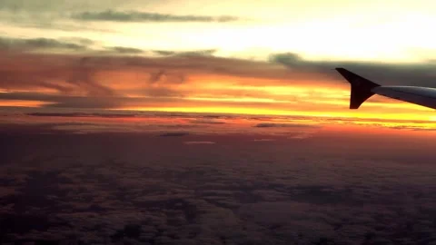 In Flight Sunrise Stock Footage 252504523