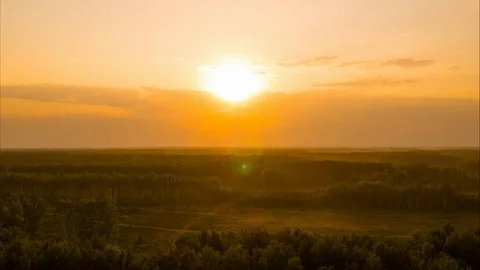 Flight at sunset Stock Footage 79773713