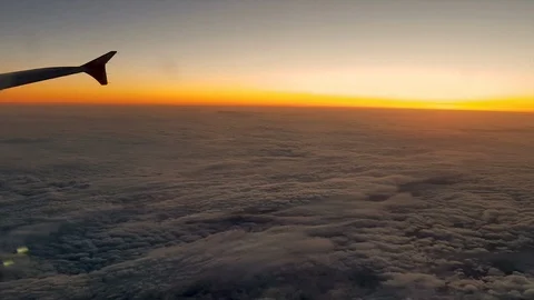 Flight sunset Stock Footage 92744285