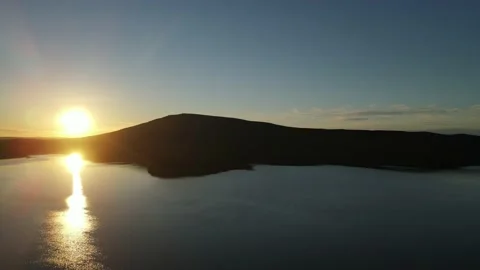 Flight into the sunset Stock Footage 155077035