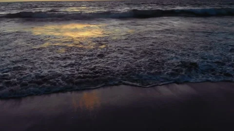 Flight at sunset overlooking the Indian Ocean in Bali Indonesia. Stock Footage 145894422