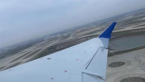Flight Take off Window view Stock Footage 166904653