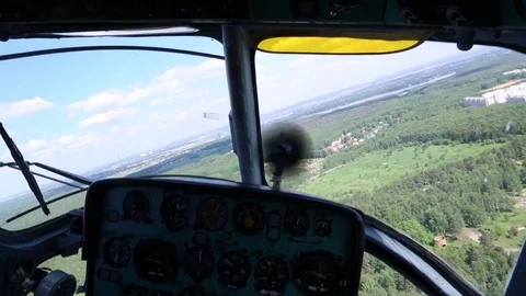 Flight taken from the cockpit. Stock Footage 82799283