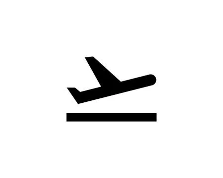 Flight takeoff icon. Plane symbol. Travel sign. Vector on isolated white back Stock Illustration