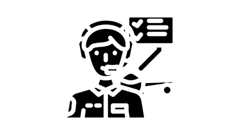 Flight test engineer aeronautical engineer glyph icon animation Stock Footage 326744592