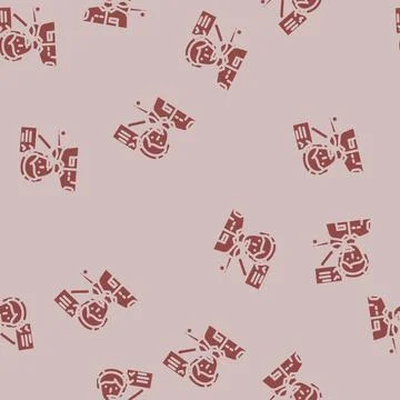 Flight test engineer aeronautical engineer glyph vector seamless pattern Stock Illustration