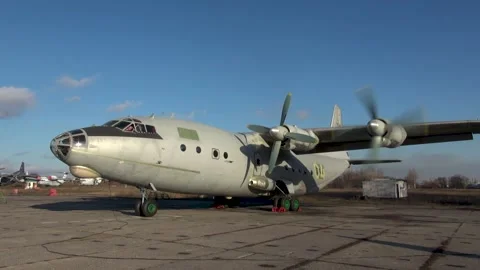 Flight test station. Checking performance of aircraft An-12  systems. Close-up. Stock Footage 194497049