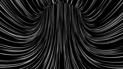 Flight through abstract black and white tunnel. Loopable animation Video stock 98462969