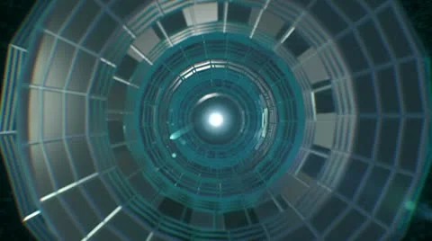 Flight through the abstract circles Video stock 10719410