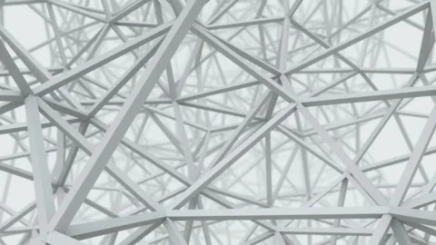 Flight through an abstract construction. Seamless loop Stock Footage 230810587