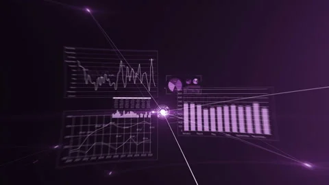 Flight Through Abstract Global Growing Business Network and Data Connections 動画素材 94622773