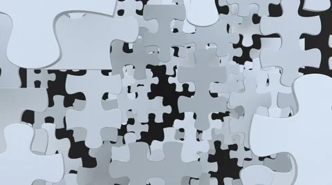 Flight through between puzzle elements. Vídeos de archivo 61058945