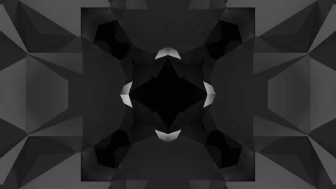 Flight through black geometric shapes in space Stock-Footage 169578075