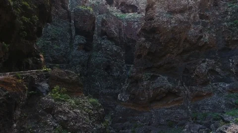 Flight Through Canyon Stock Footage 76745183