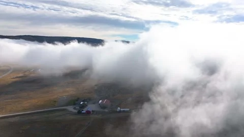 Flight through the Clouds 01 | Mountains | Fog &amp; Low Clouds | 4K Drone Stock Footage 259859137
