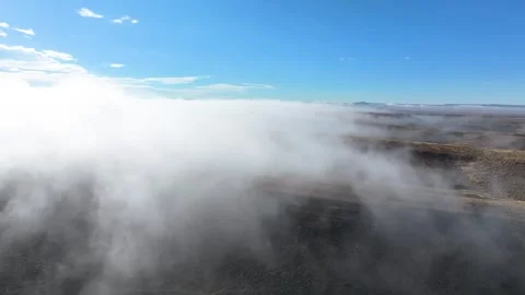 Flight through the Clouds 07 | Mountains | Fog &amp; Low Clouds | 4K Drone Stock Footage 259859012